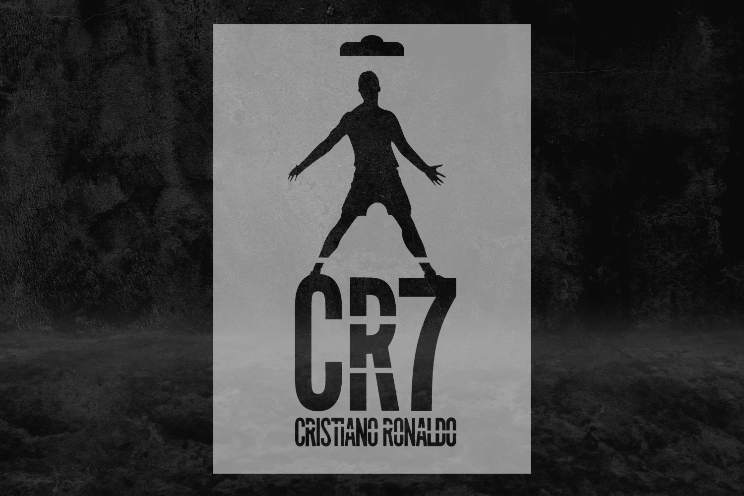 Cristiano Ronaldo 7 Stencil Kalıbı, CR7 Futbol Stencil