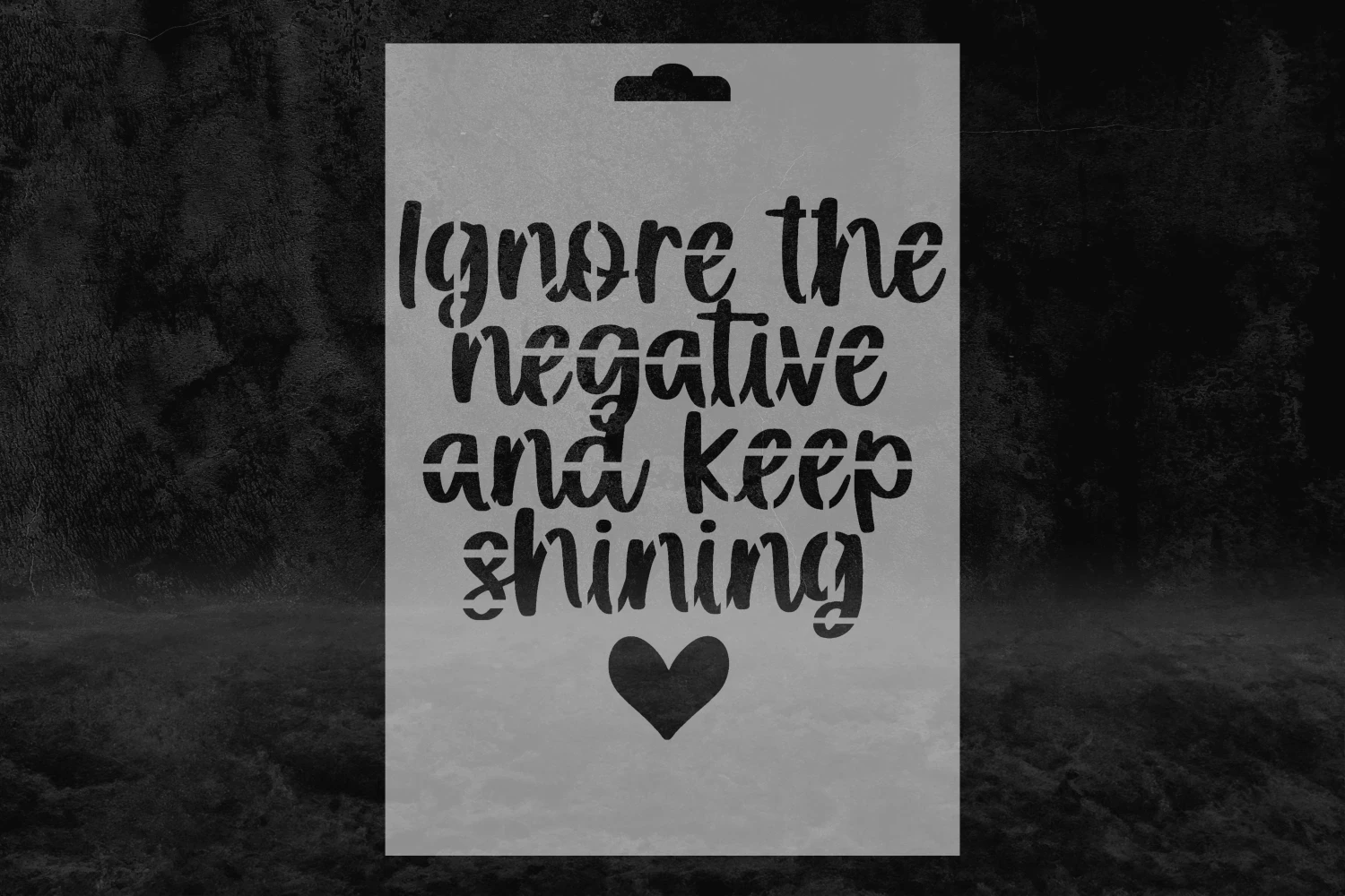 İngilizce Motivasyon Stencil Kalıbı