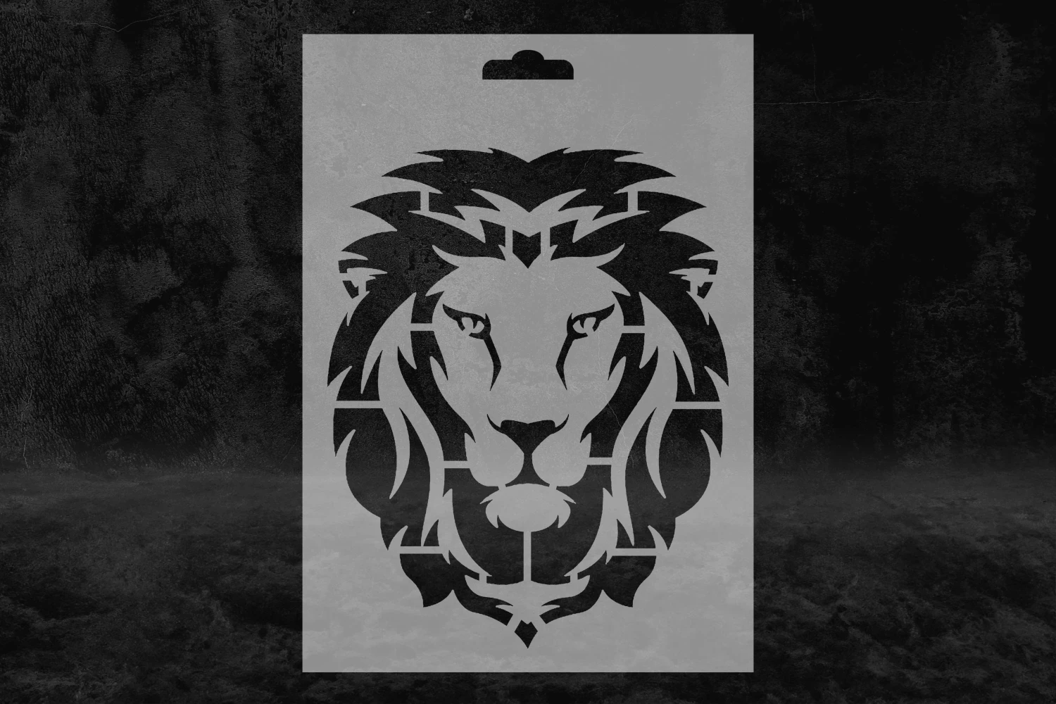 Kral Aslan Tasarımlı Stencil Kalıbı, Aslan Motifli Stencil