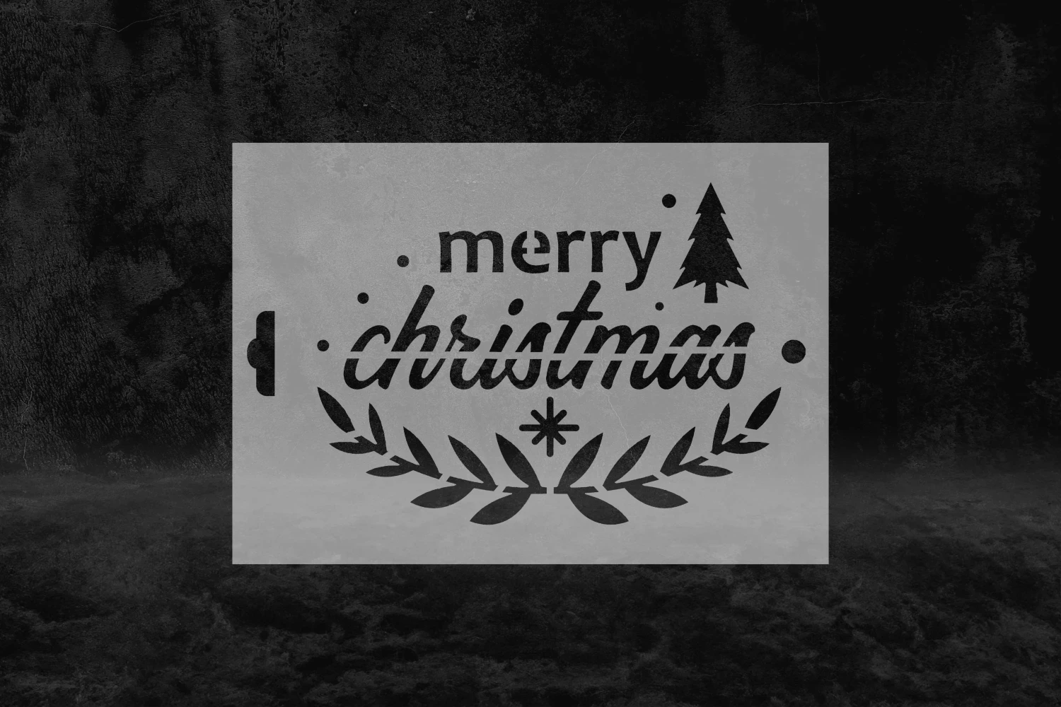Merry Christmas Özel Gün Stencil Kalıbı, Yılbaşı Stencil Kalıbı