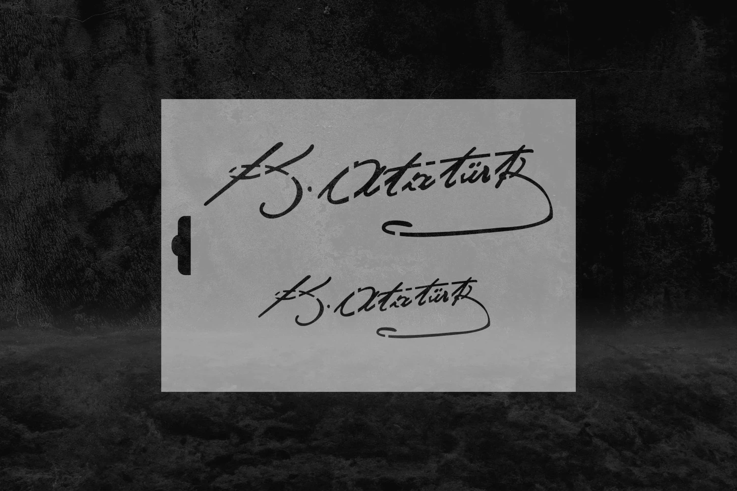 Mustafa Kemal Atatürk İmzası Stencil Kalıbı, Atatürk İmza Stencil