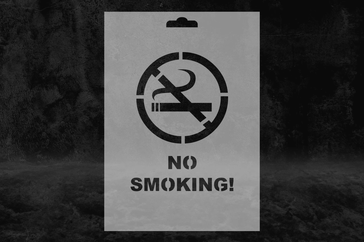 No Smoking Stencil, Sigara İçilmez Stencil Tasarımı
