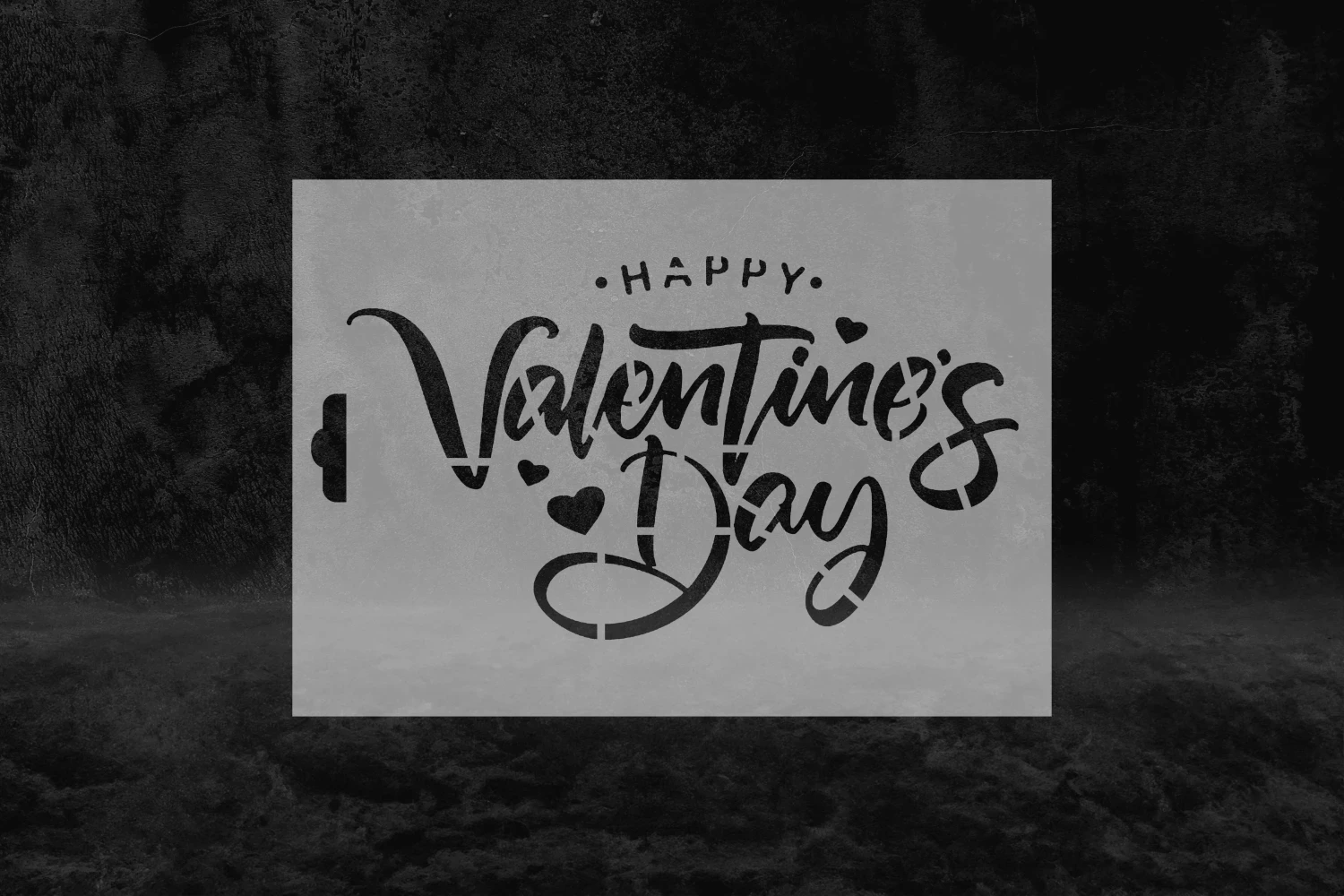 Valentines Day Desenli Stencil Kalıbı, Sevgililer Gününe Özel Stencil