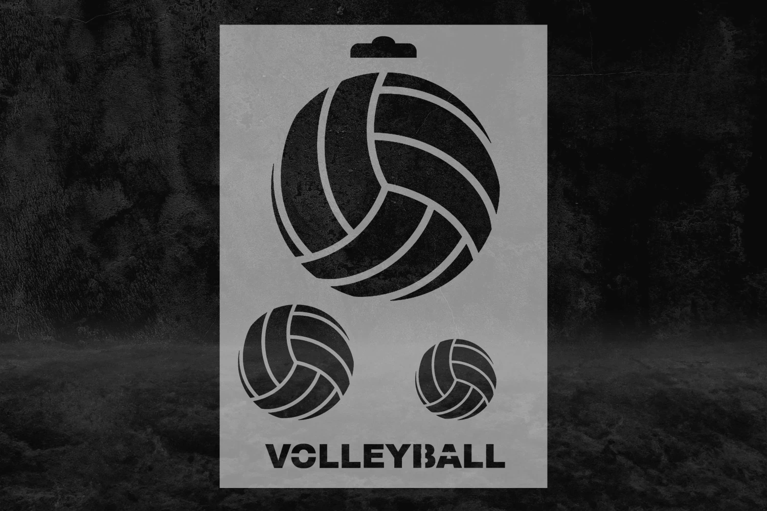Voleybol Topu Stencil Kalıbı, Volleyball Yazılı Stencil