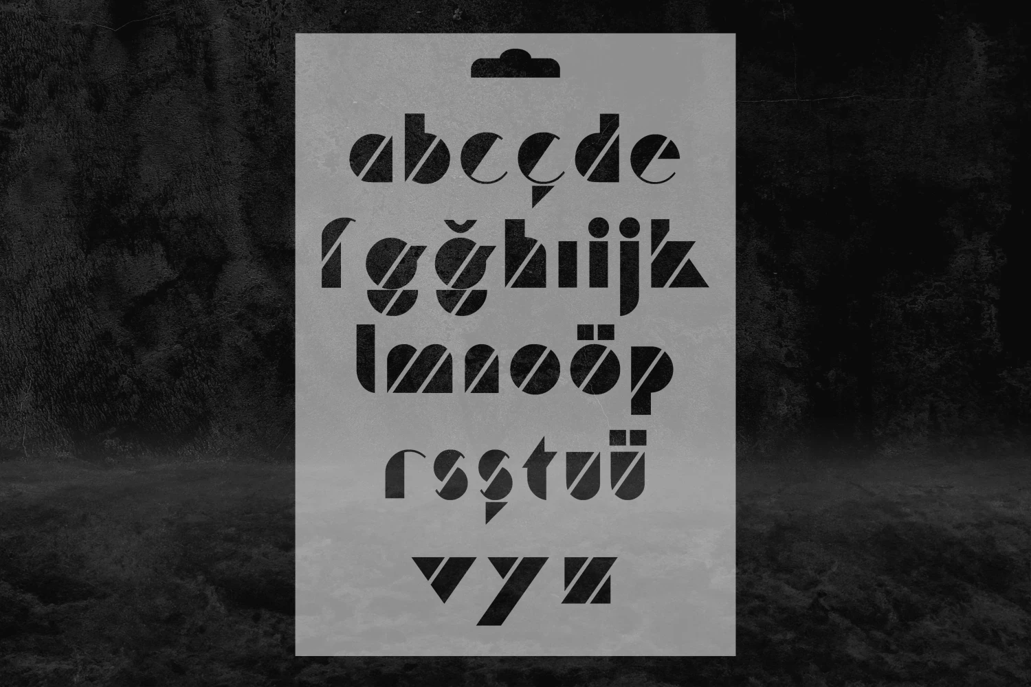 Yaratıcı Harf Stencil Kalıbı, Yaratıcı Alfabe Tasarım