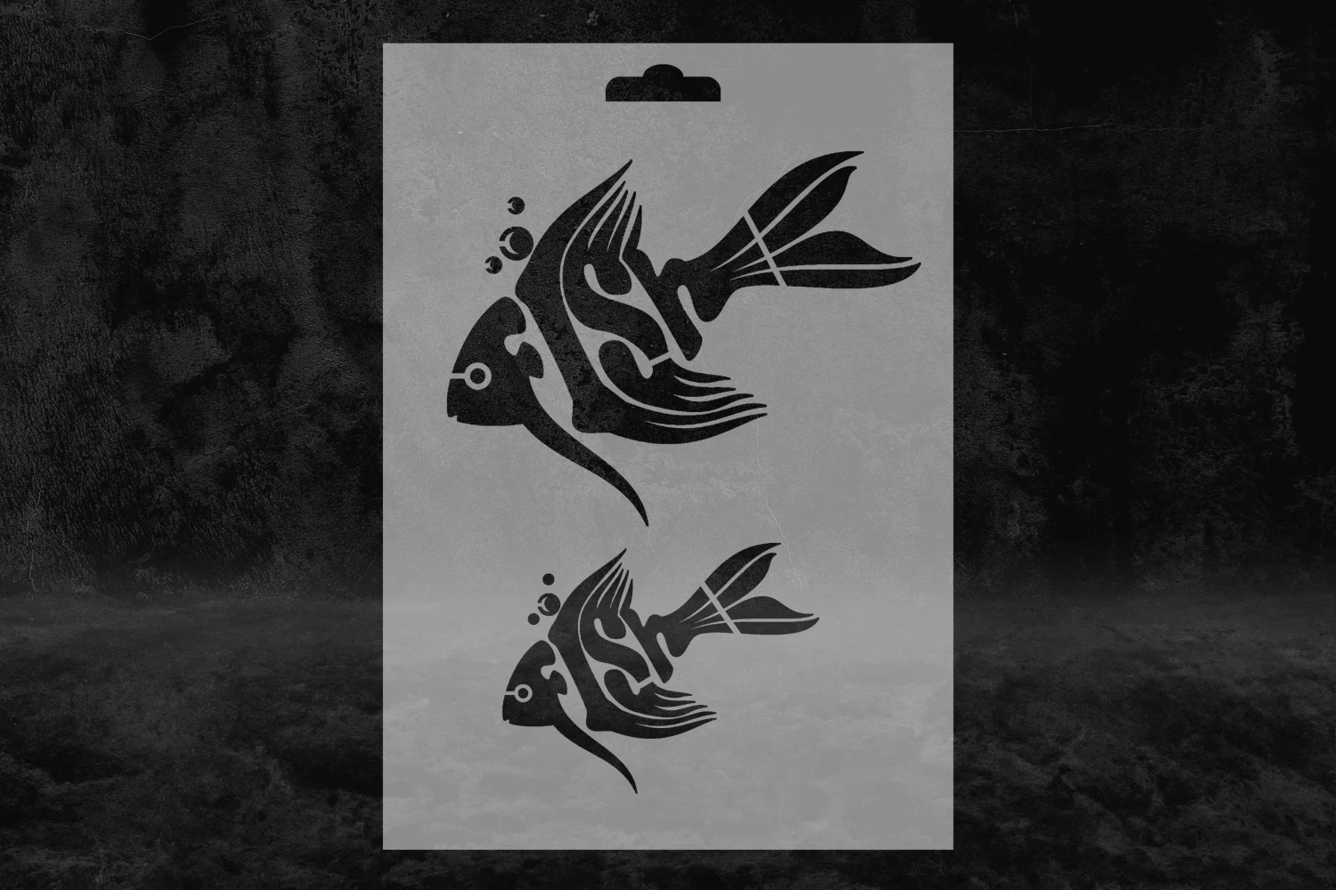 Balık Desenli Stencil Kalıbı, Balık Yazısı ve Tasarımı