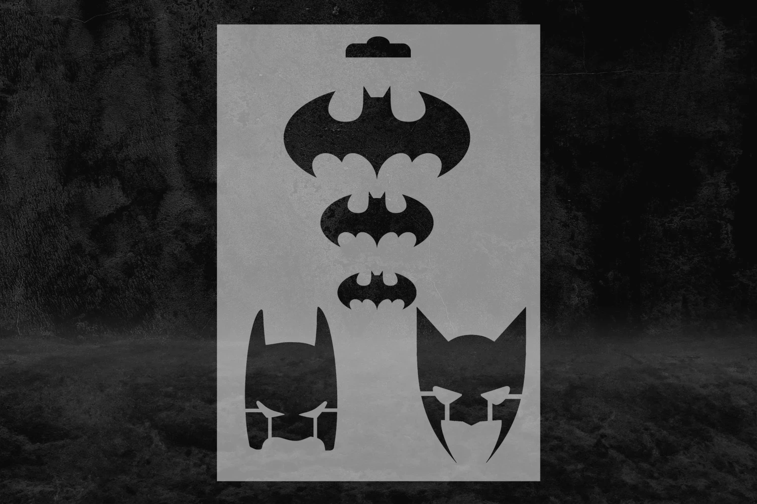Batman Desenli Stencil Kalıbı, Yarasa Stencil