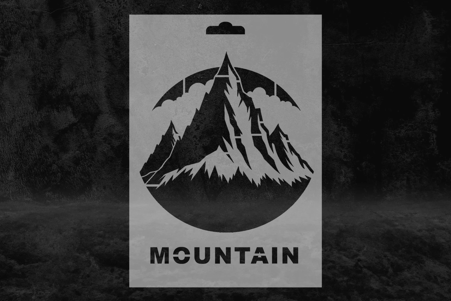 Dağ ve Bulut Desenli Stencil Kalıbı, Mountain Stencil Kalıbı