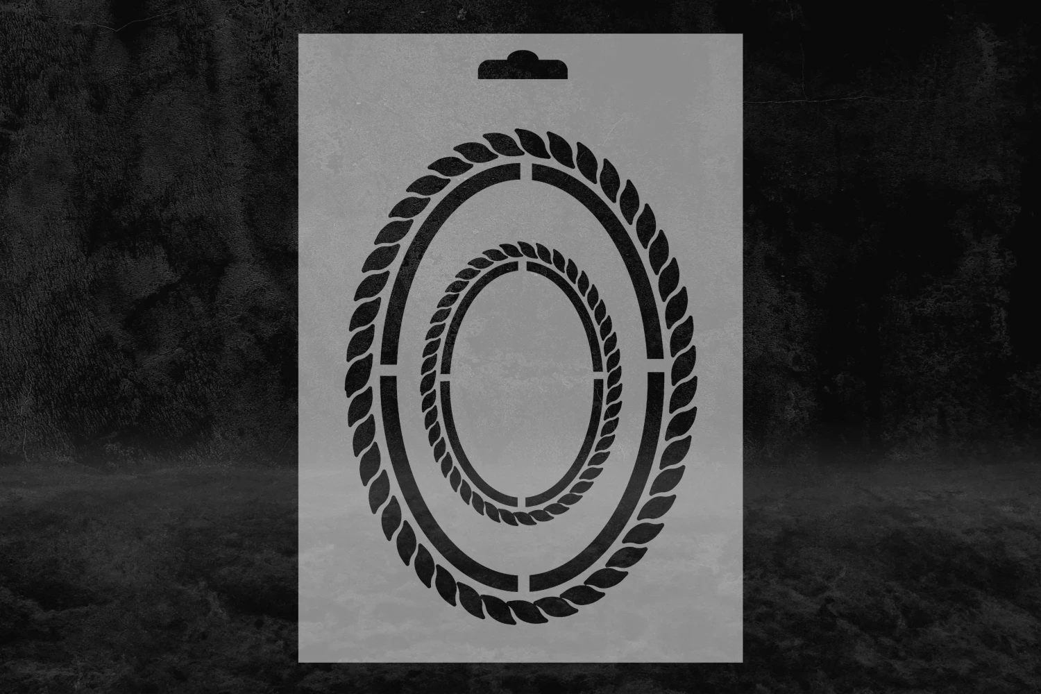 Deniz Kabuğu Desenli Oval Stencil Kalıbı, 2 Farklı Boyut