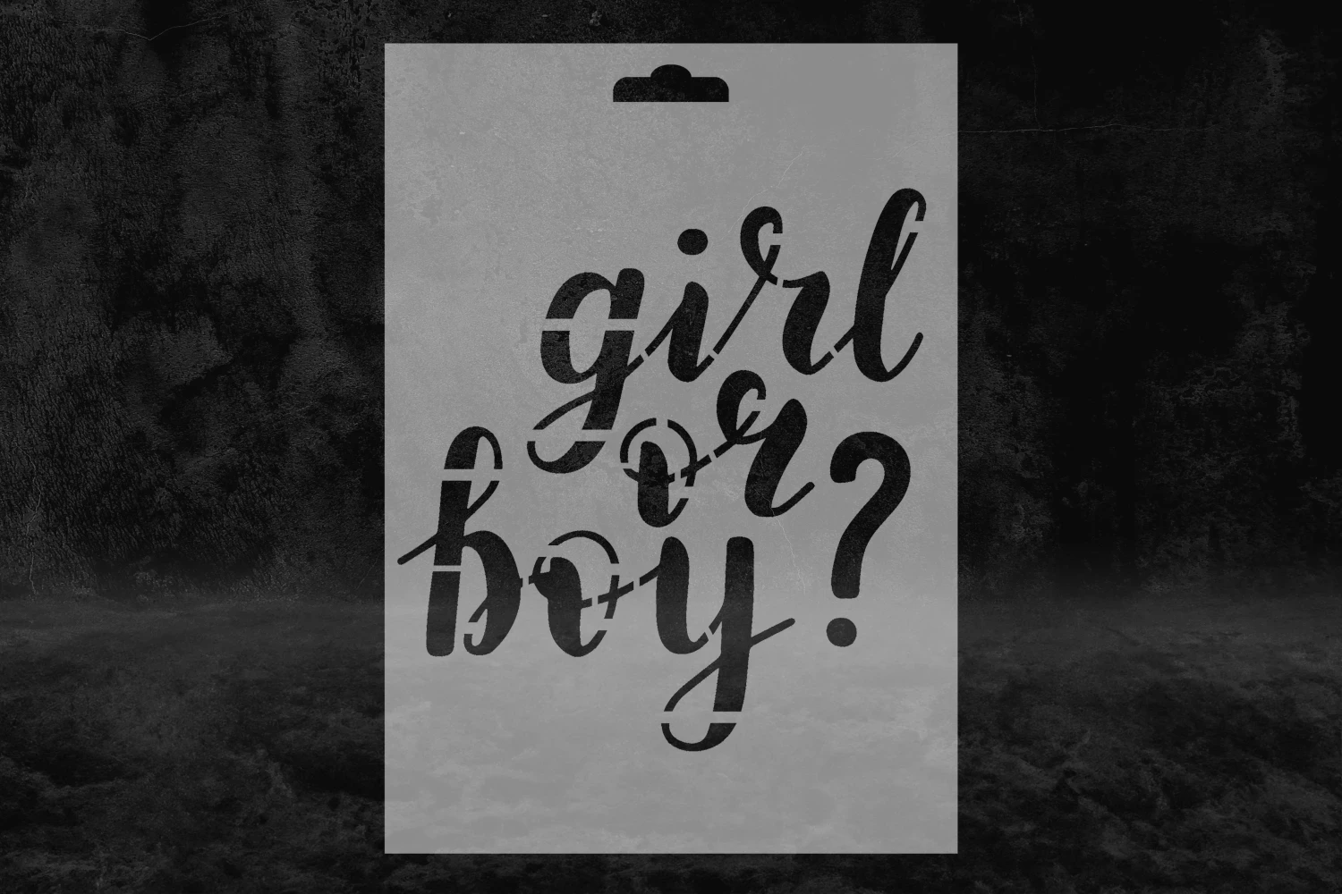 Girl or Boy Cinsiyet Partisi İçin Stencil Kalıbı