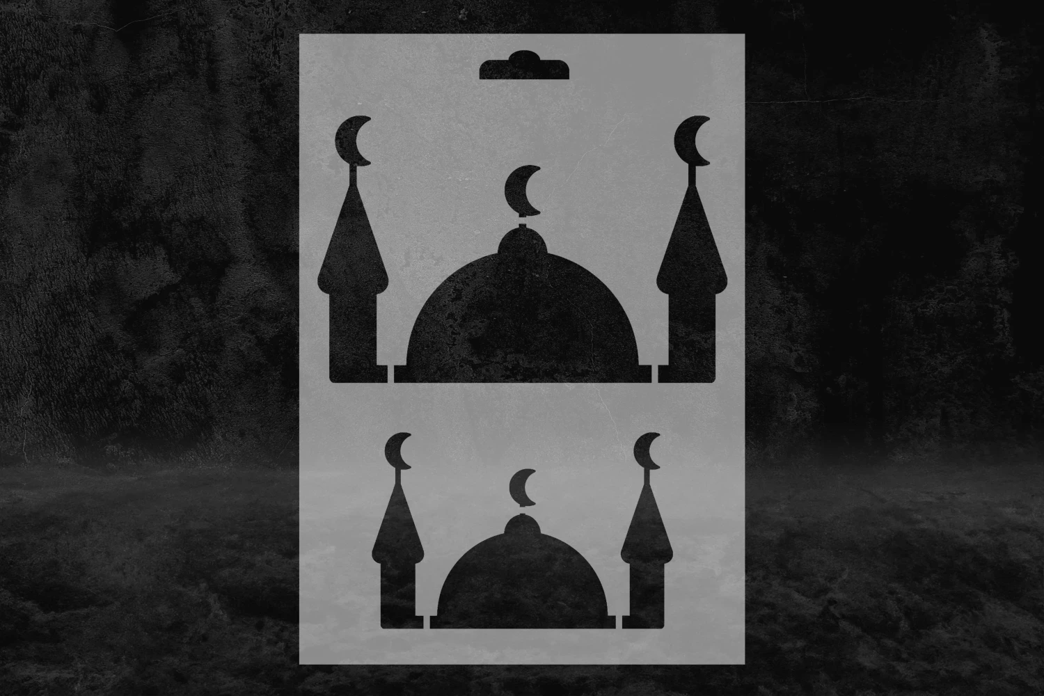 İslam Cami Minaresi Desenli Stencil Kalıbı