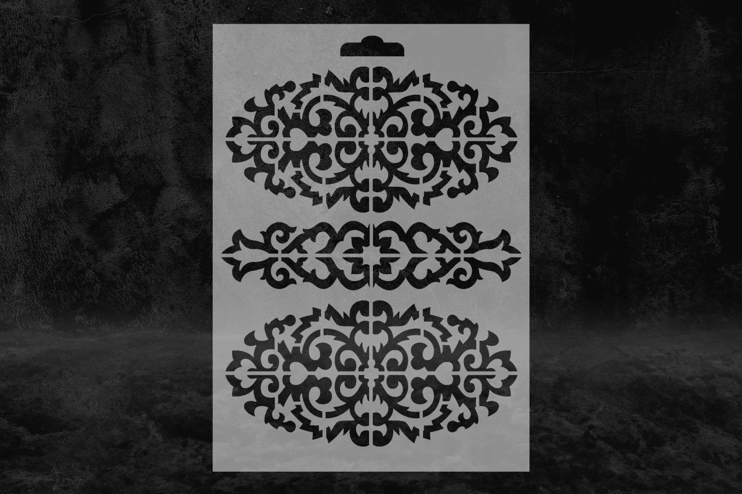 Karışık Motif Desenli Stencil Kalıbı