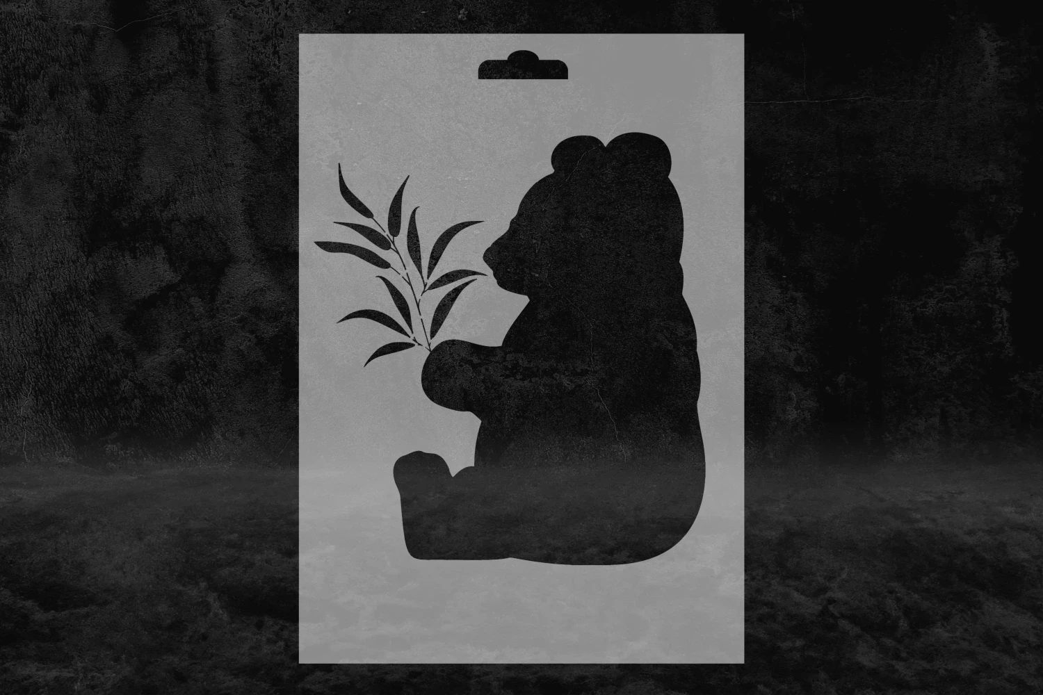 Koala Stencil Kalıbı, Koala ve Bitki Stencil