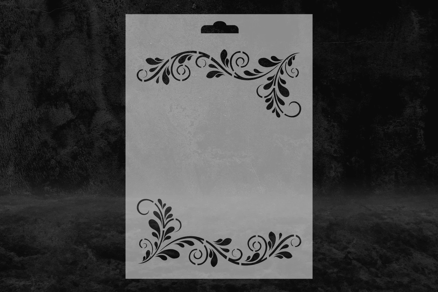 Köşe Dekoratif Desenli Stencil Kalıbı