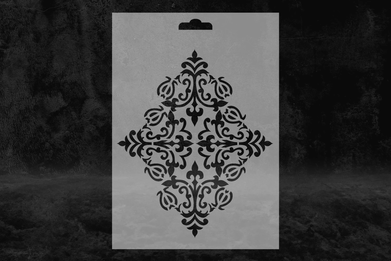 Motif Şeklinde Detaylı Stencil Kalıbı
