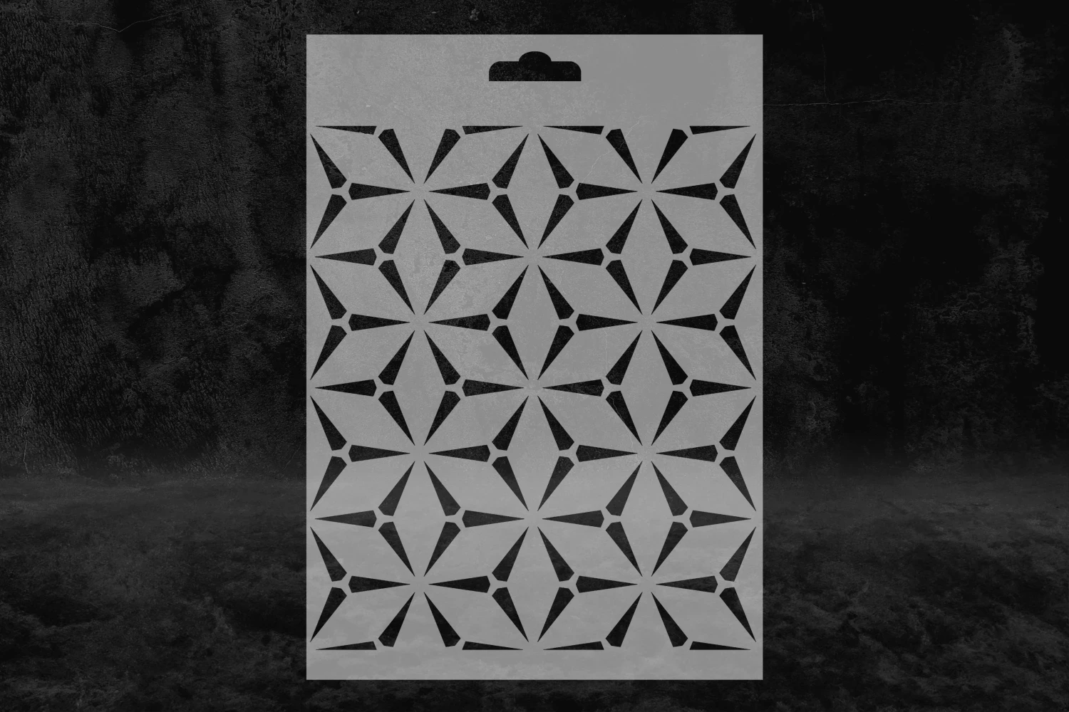 Özel Örüntü Şeklinde Dekoratif Yıldız Desenli Stencil Kalıbı