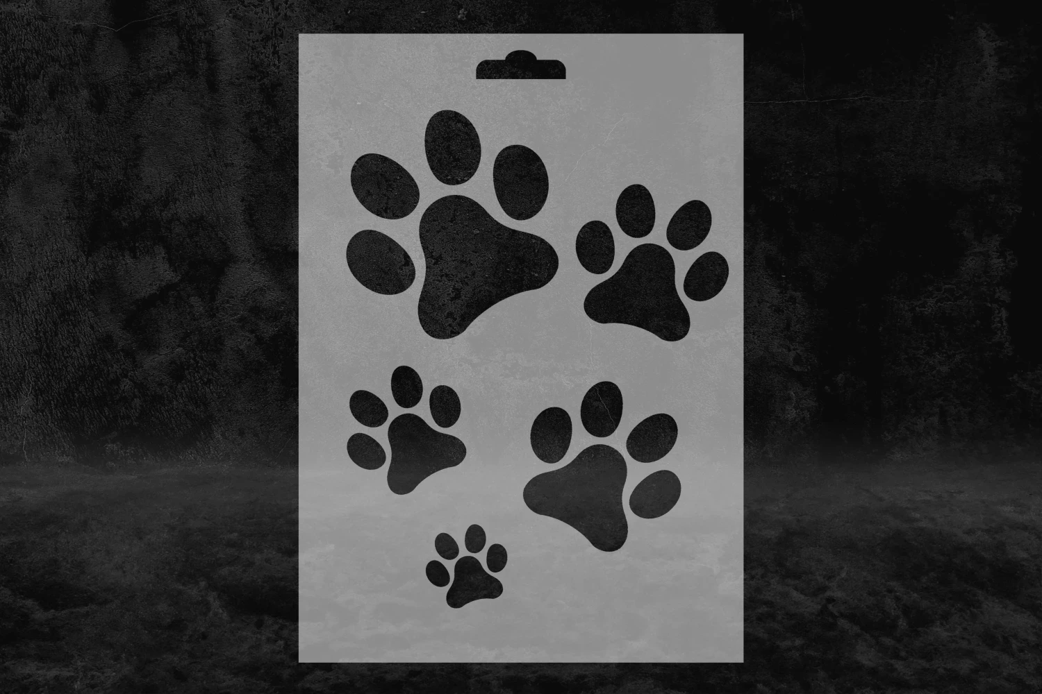 Patiler Stencil Kalıbı, Köpek Patisi Stencil