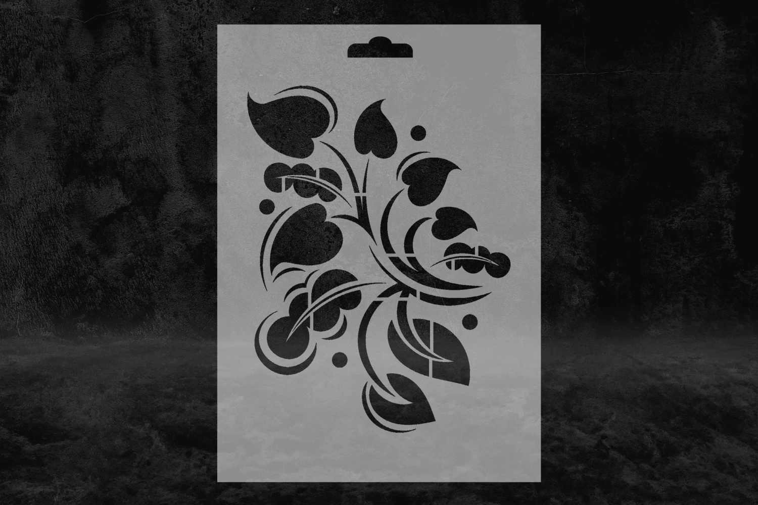 Sarmaşık Yaprakları Desenli Hareketli Stencil Kalıbı