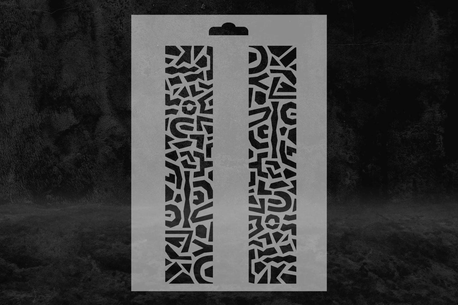 Sütun Karışık Motif Desenli Stencil Kalıbı