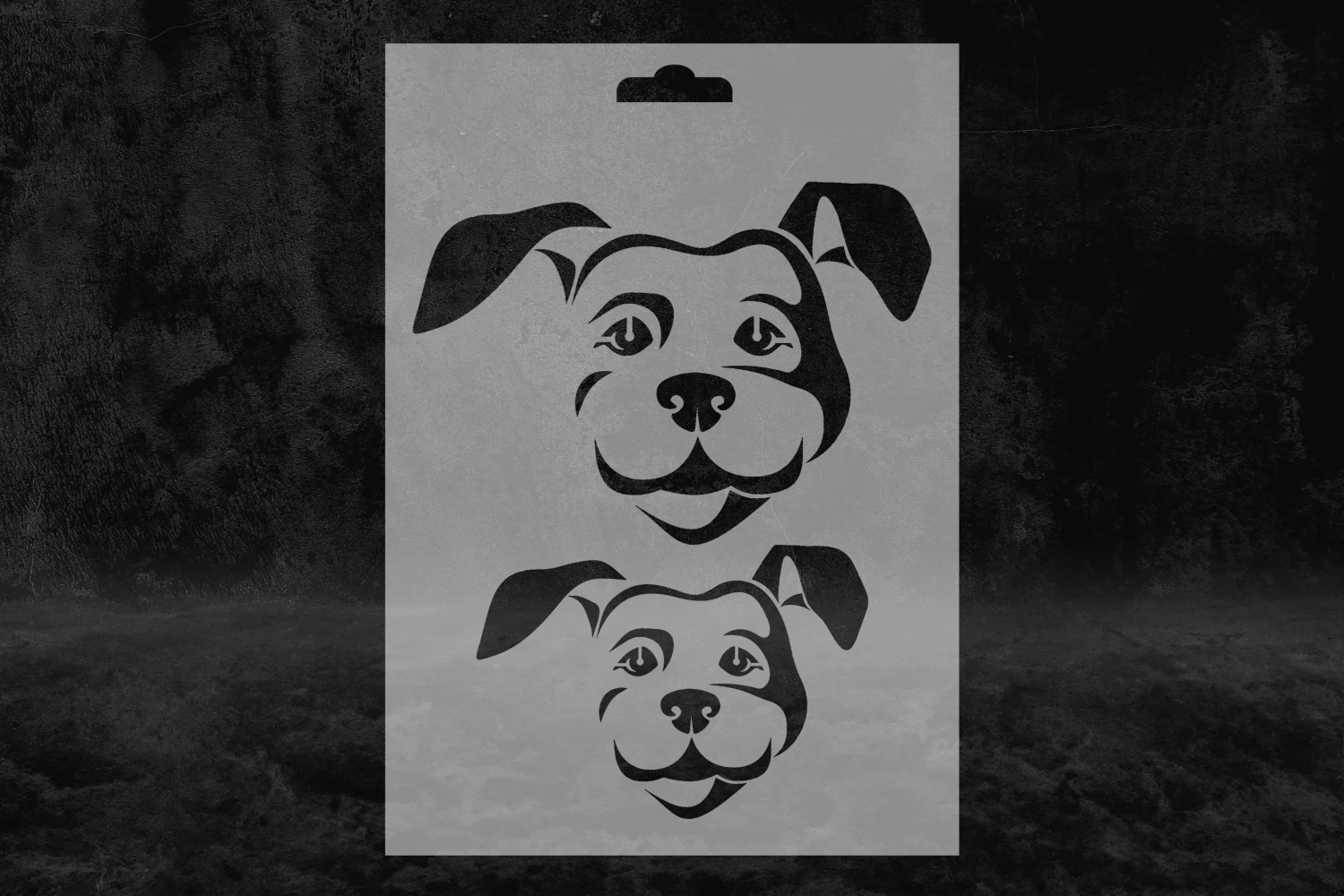 Tatlı Köpek 2 Farklı Boyut Stencil Kalıbı, Evcil Hayvan Stencil