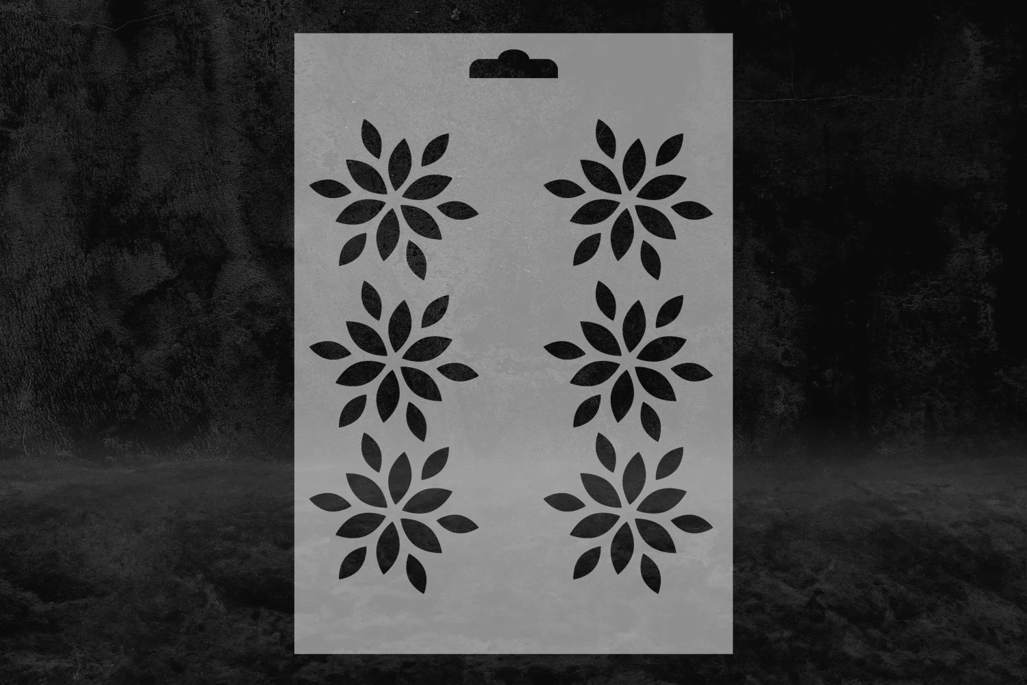 Yaprak Desenli Stencil Kalıbı, Çiçek Stencil Kalıbı