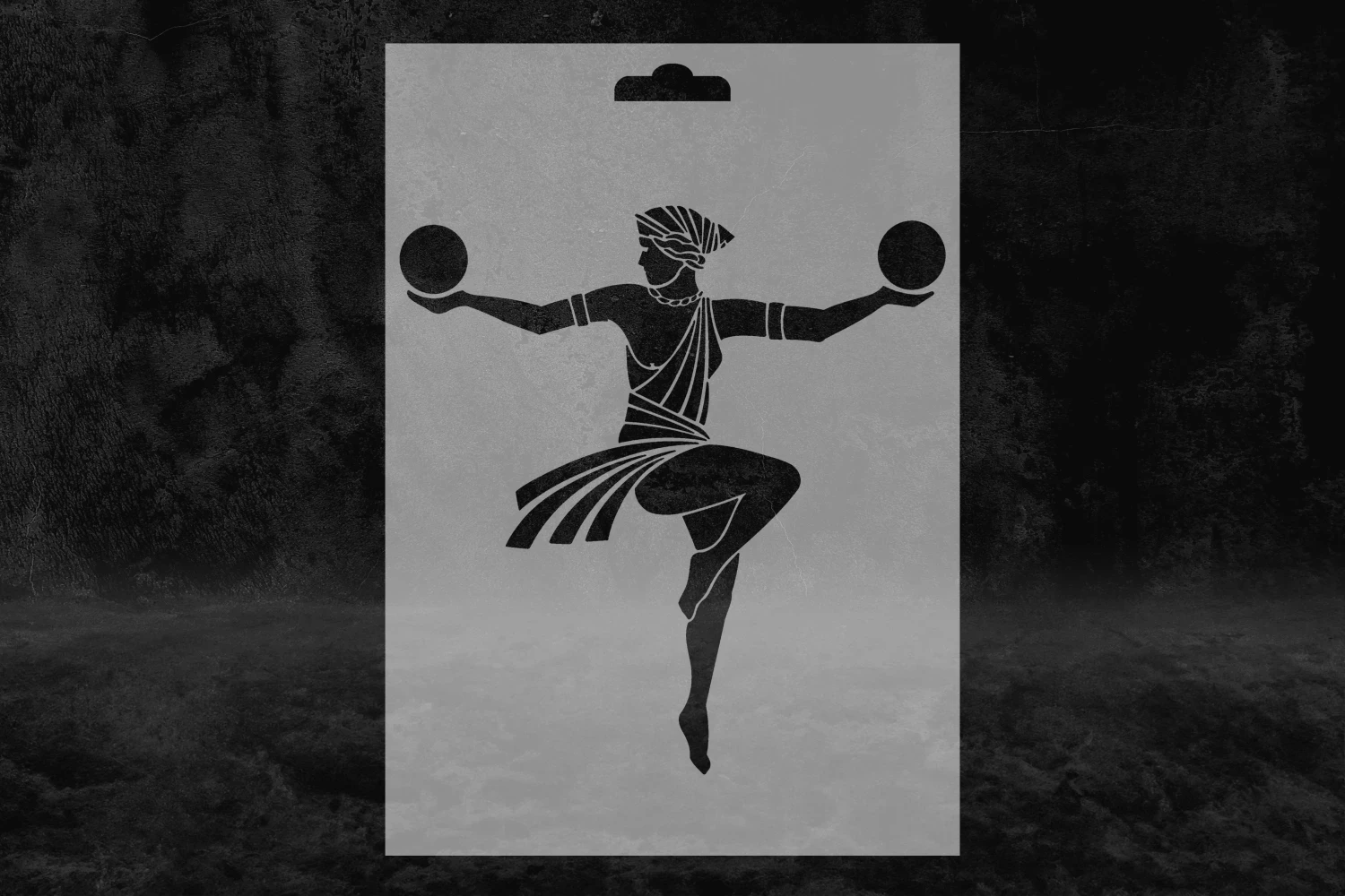 Antik Mısır Denge Desenli Stencil Kalıbı