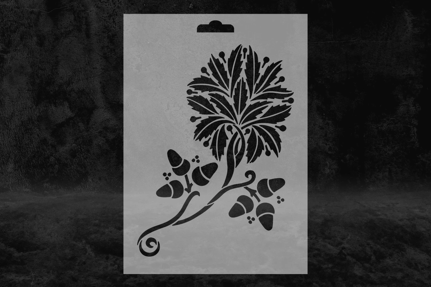 Çin Bitkisi Desenli Stencil Kalıbı