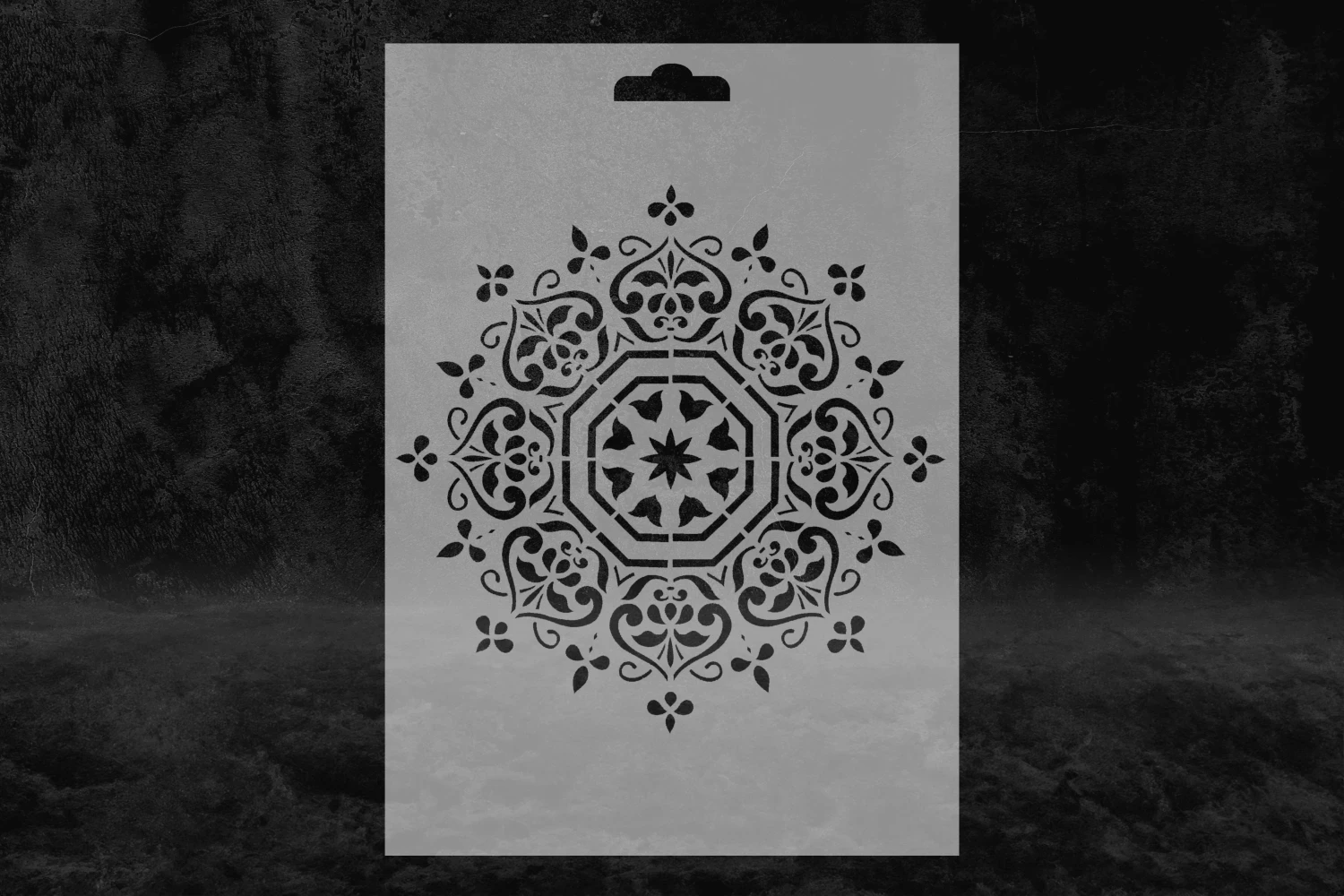 Daire (II) Mandala Desenli Eski Çağ Stencil Kalıbı