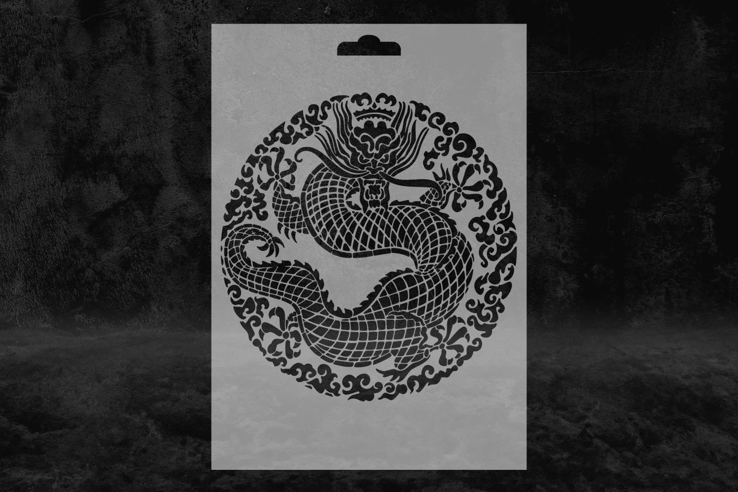 Ejderha Çin Motif Desenli Stencil Kalıbı