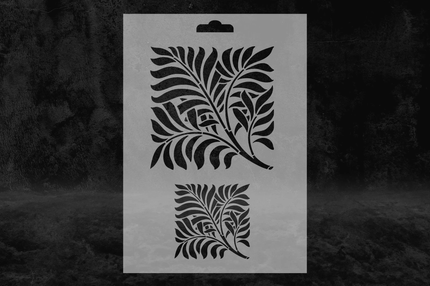 Kare (III) Çiçek Desenli Motif Stencil Kalıbı