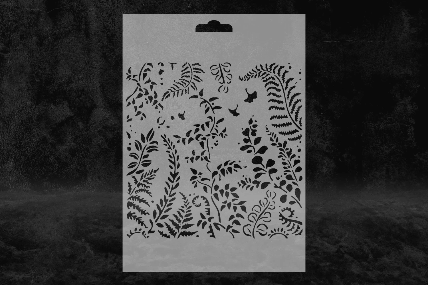 Motif Bitki (I) Desenli Stencil Kalıbı