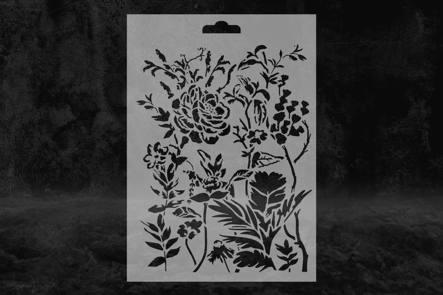 Motif Bitki (II) Desenli Stencil Kalıbı