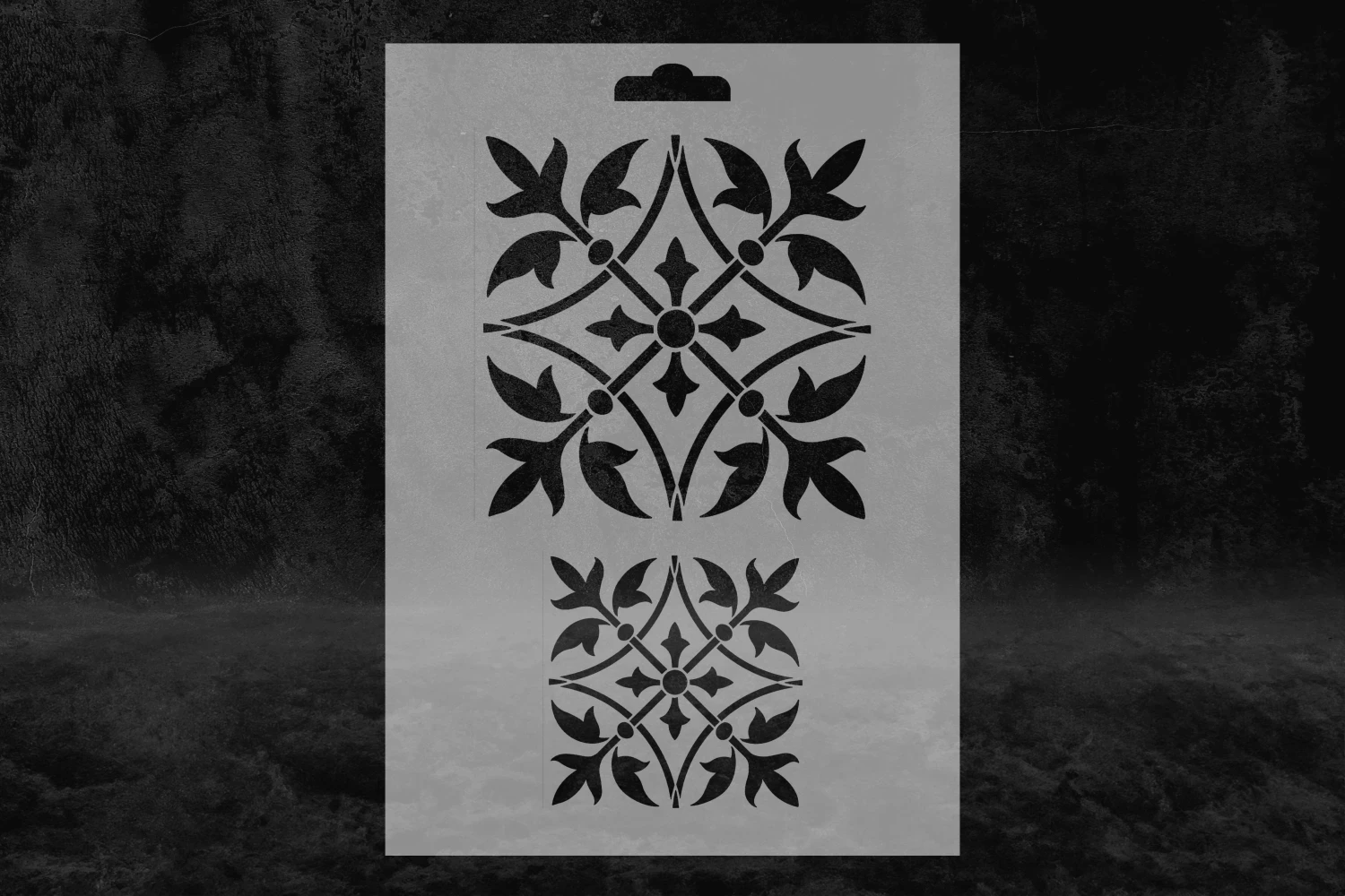 Kare (IX) 2 Boy Eskitme Desenli Motif Stencil Kalıbı