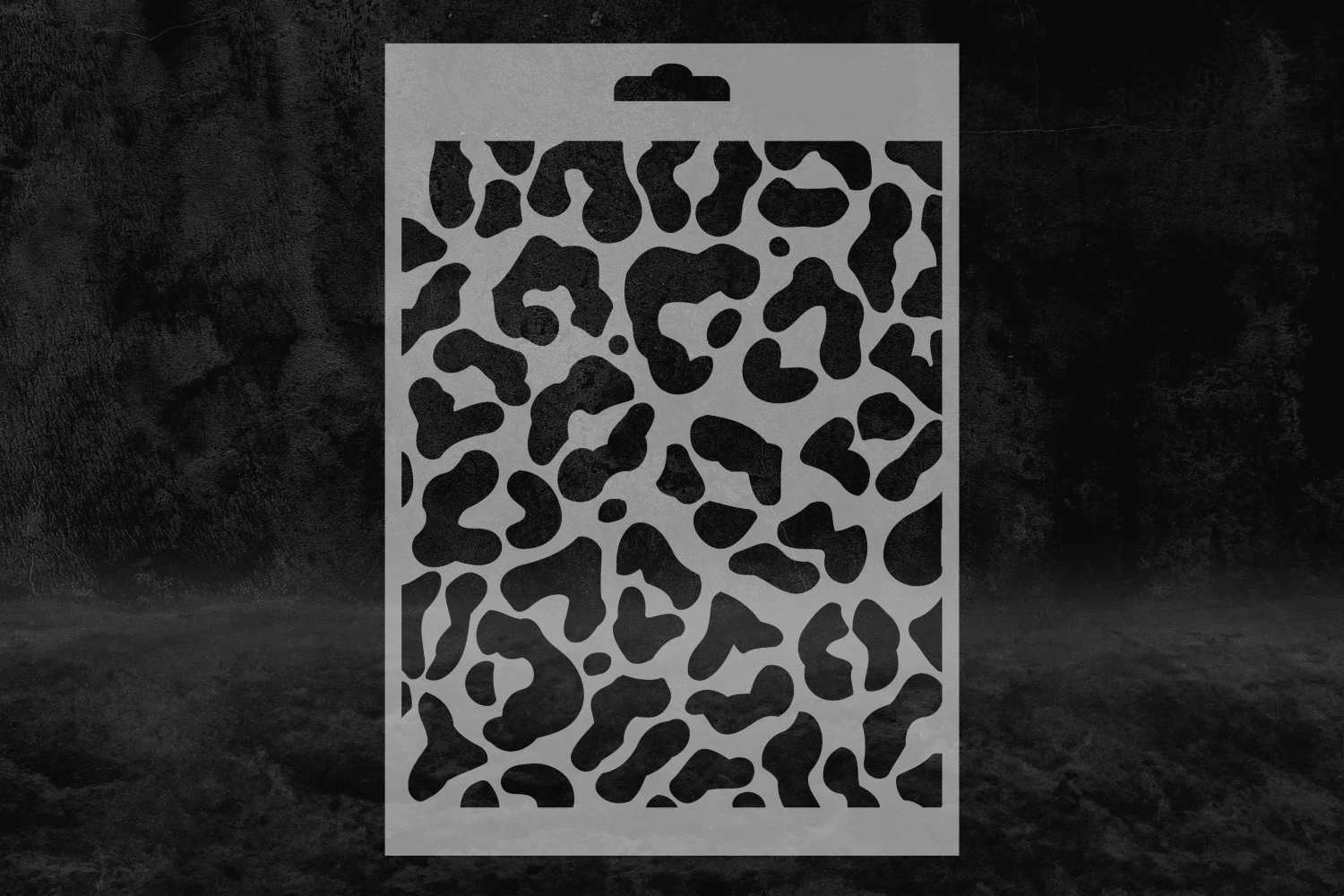 Leopar Beneği Desenli Motif Stencil Kalıbı