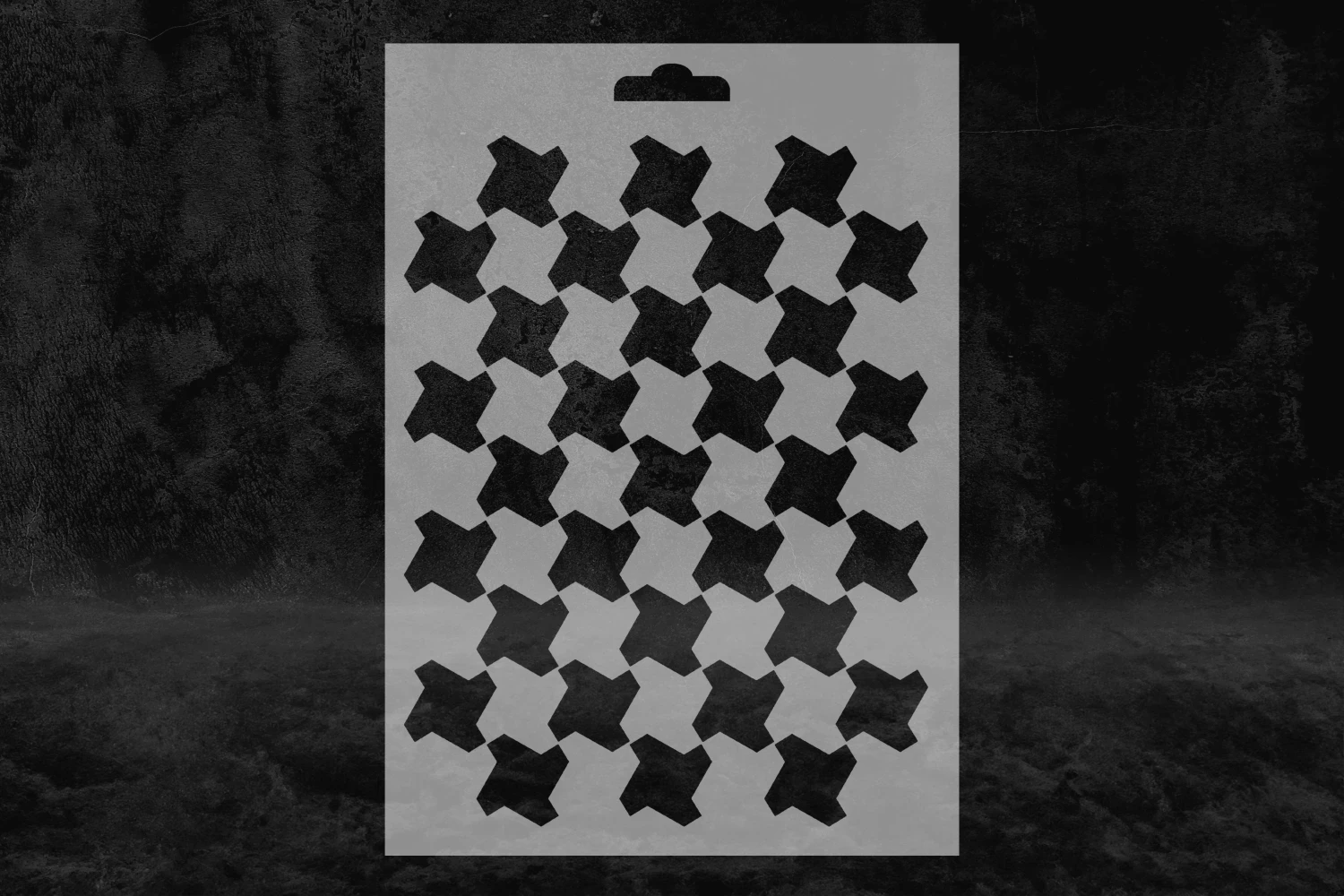 Ninja Shuriken Desenli Keskin Stencil Kalıbı