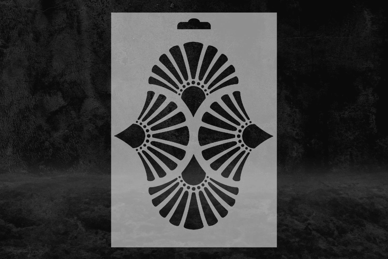Yelpaze Motif Desenli Stencil Kalıbı