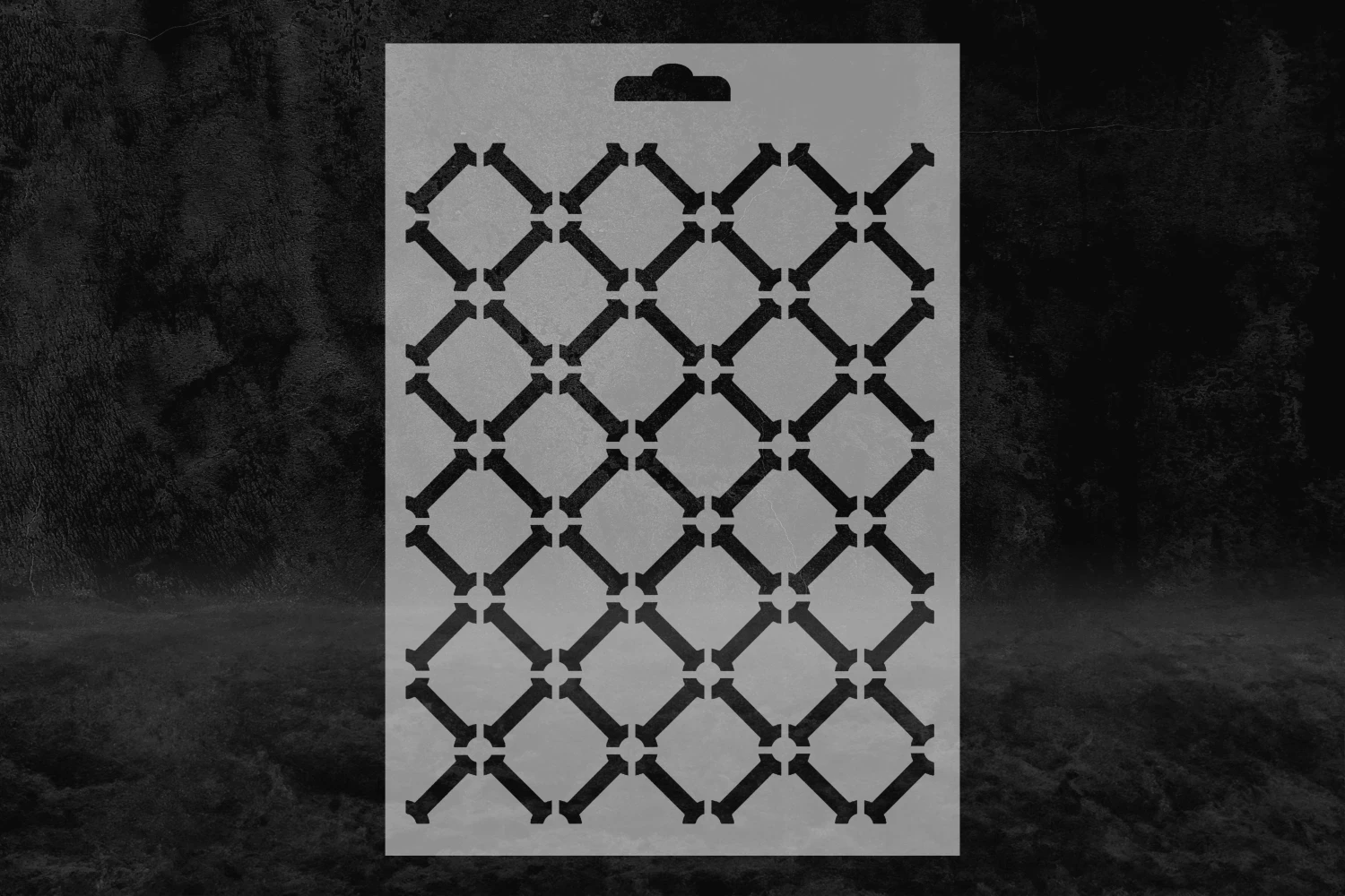 Zincir Kare Desenli Stencil Kalıbı