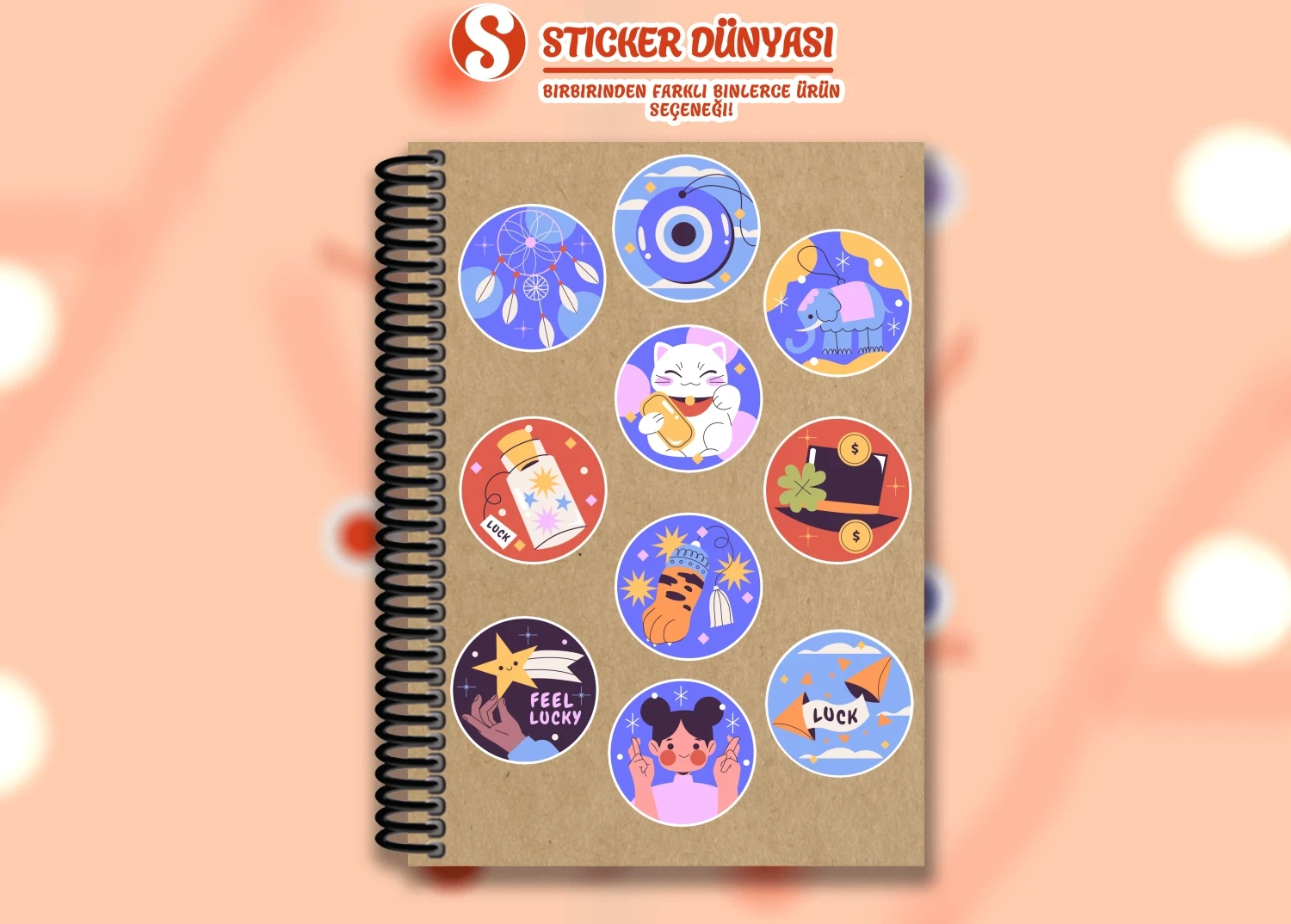 Şans ve Manifest Temalı Sticker Koleksiyonu (Şans1)