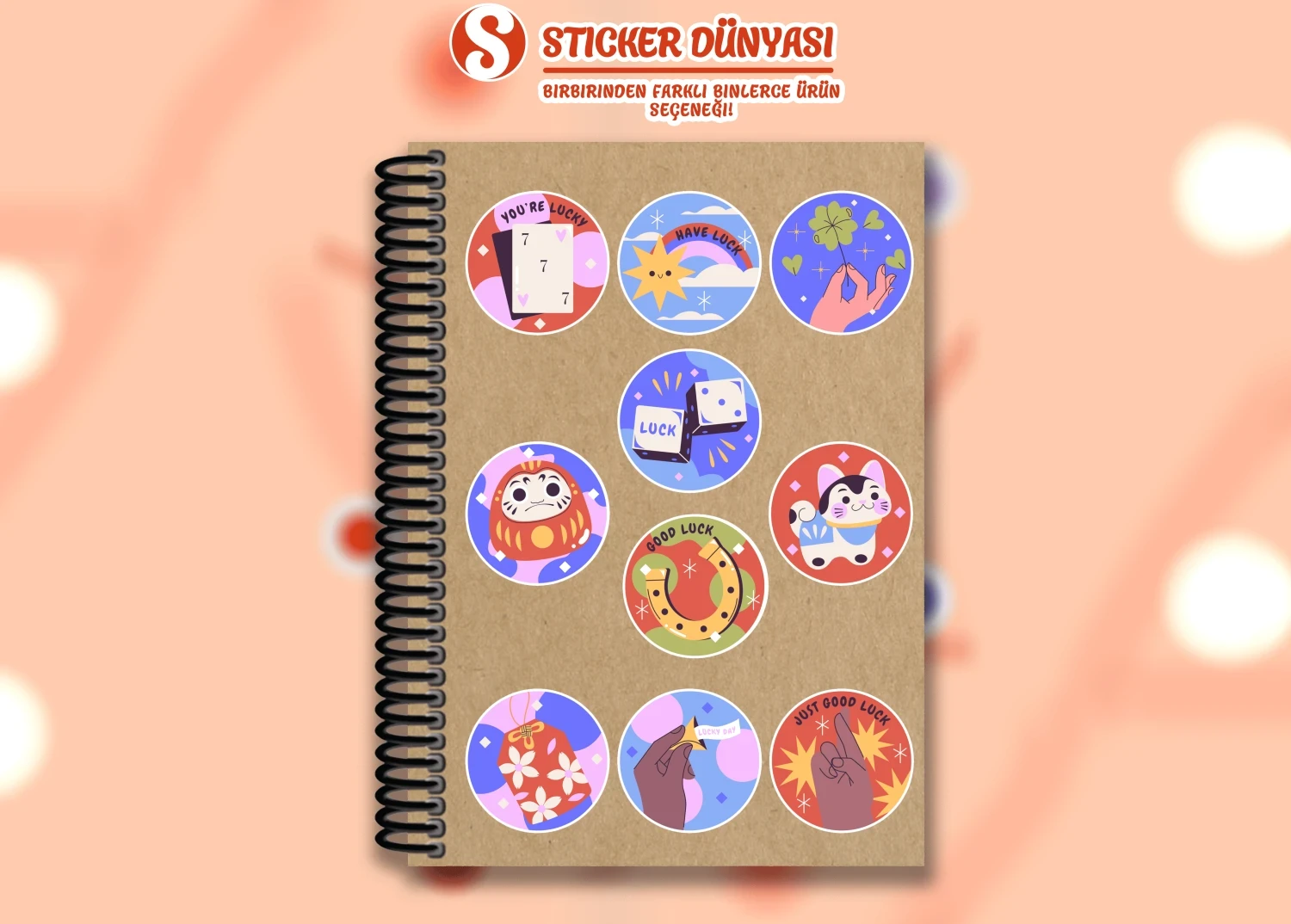 Şans ve Manifest Temalı Sticker Koleksiyonu (Şans2)