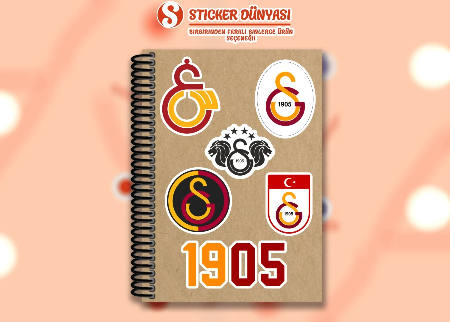 1905 Galatasaray Takımı Logo Temalı Sticker Koleksiyonu (Galatasaray1)