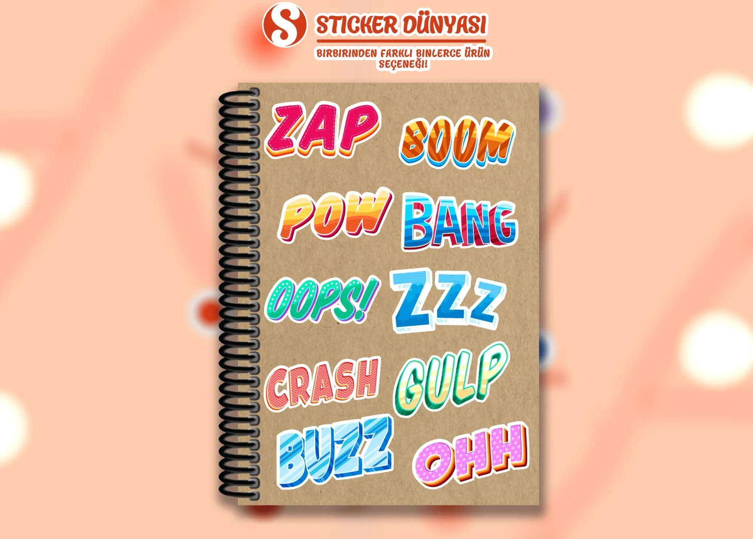 İngilizce Tepki Temalı Yazı Sticker Koleksiyonu (Tepki1)