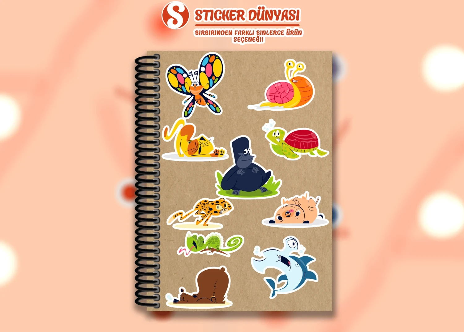 Komik Hayvanlar Temalı Sticker Koleksiyonu (Komik-Hayvanlar2)