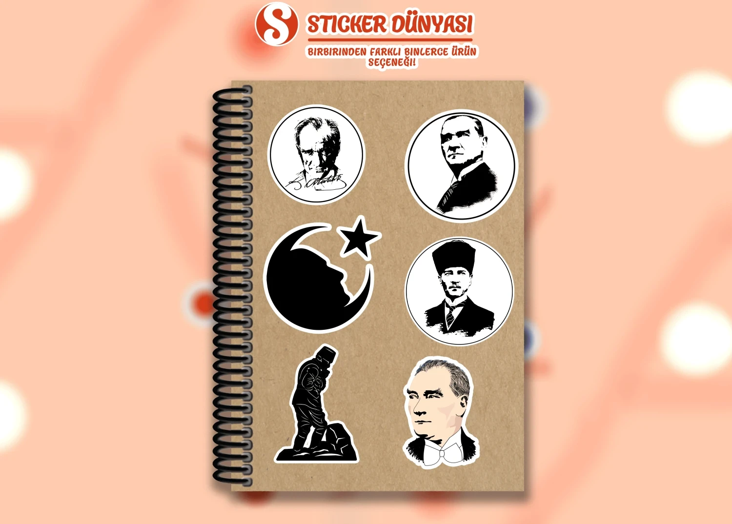 Mustafa Kemal Atatürk Temalı Sticker Koleksiyonu (M.K.A1)