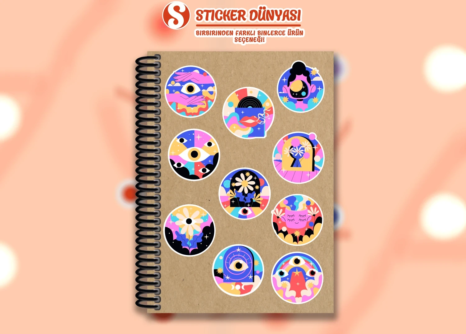 Renkli, Hareketli Tema Sticker Koleksiyonu (Hareket2)