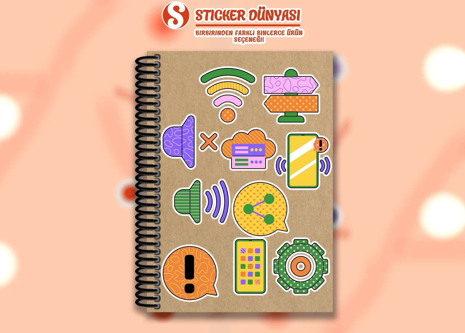 Teknoloji ve Sosyal Medya Temalı Sticker Koleksiyonu (Sosyal2)