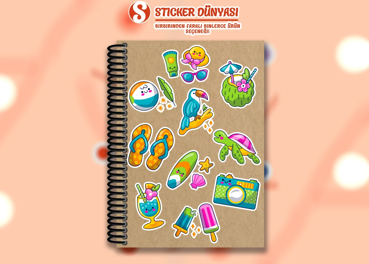 Yaz Mevsimi Temalı Sticker Koleksiyonu (Yaz1)