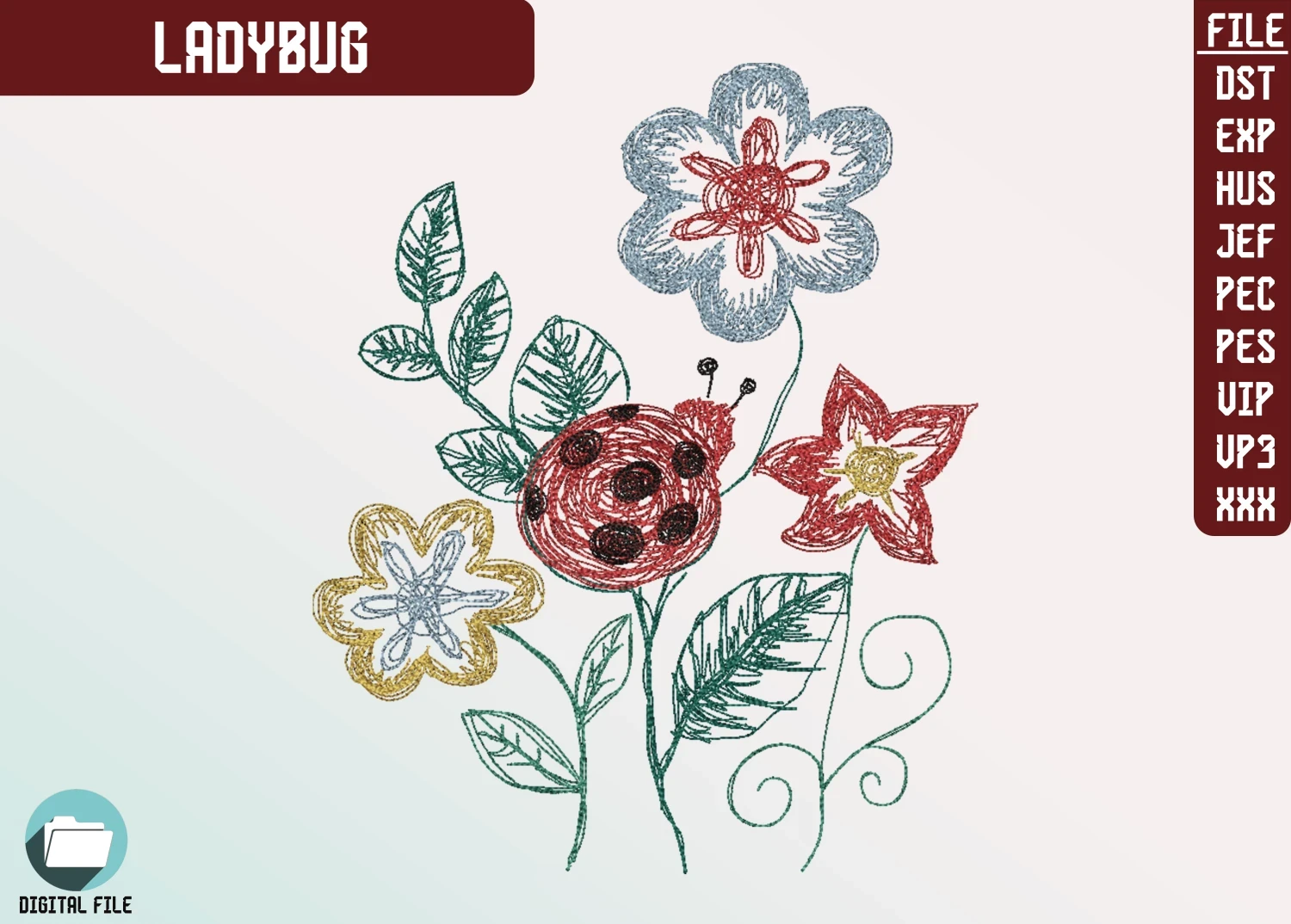 Uğur Böceği Nakış Tasarımı, Dijital Hayvan Nakışı