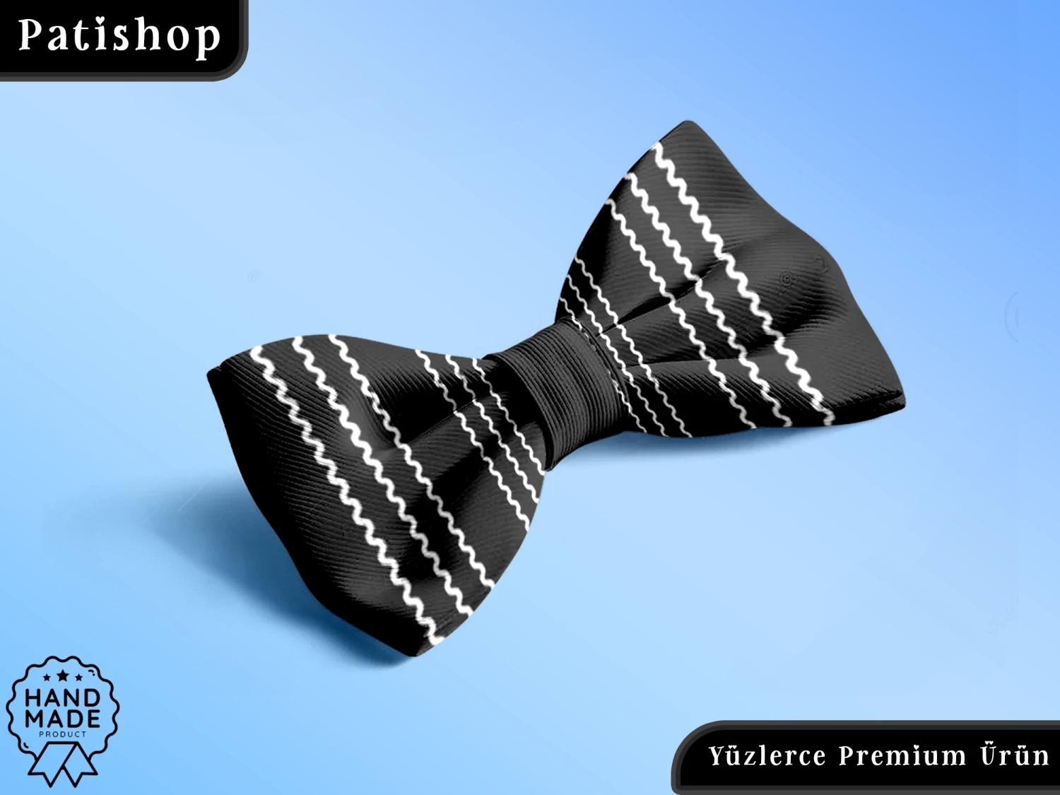 Zigzag Baskılı Ayarlanabilir Lüks Evcil Hayvan Papyonu - Patishop