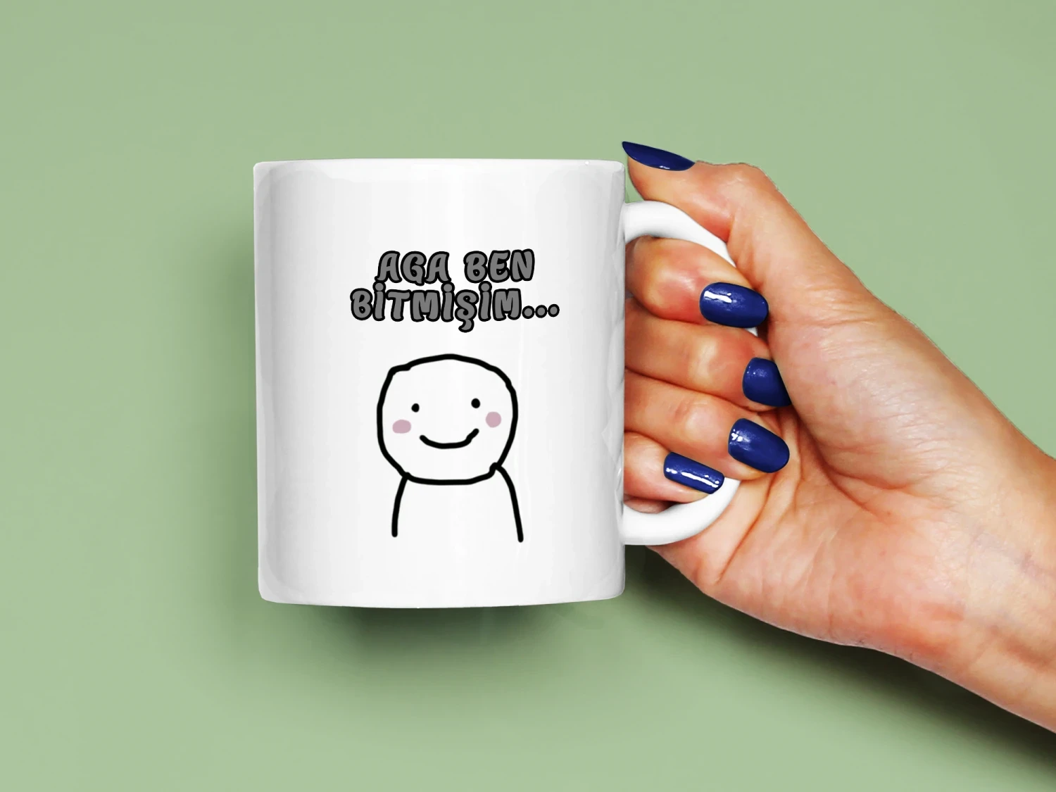 Aga Ben Bitmişim Komik Karakter Baskılı Kupa, Kaliteli Baskı, Hediyelik Kupa, CupWorld