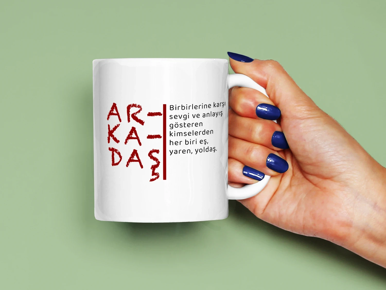 Arkadaş Sevgisi Baskılı Kupa, Kaliteli Baskı, Hediyelik Kupa, CupWorld